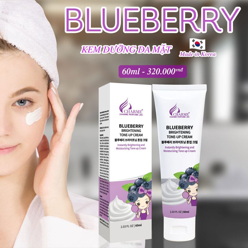 Kem dưỡng da mặt Blueberry Brightening Tone-Up Cream