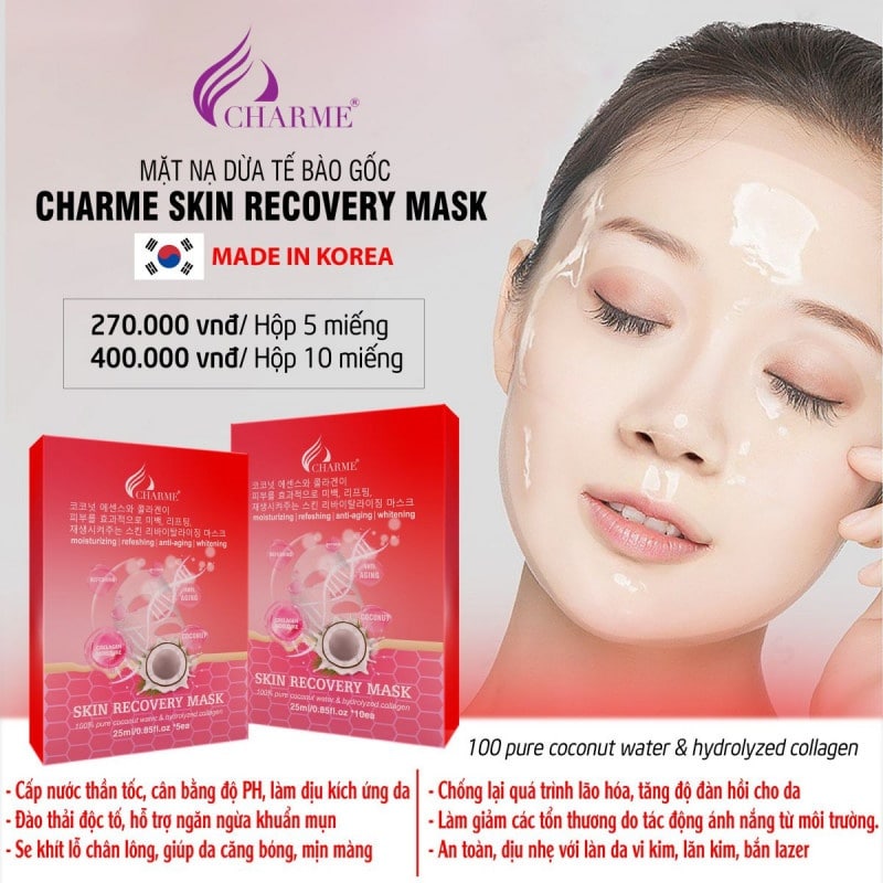 Vì sao nên sử dụng Mặt nạ Charme Skin Recovery Mask đều đặn mỗi tuần