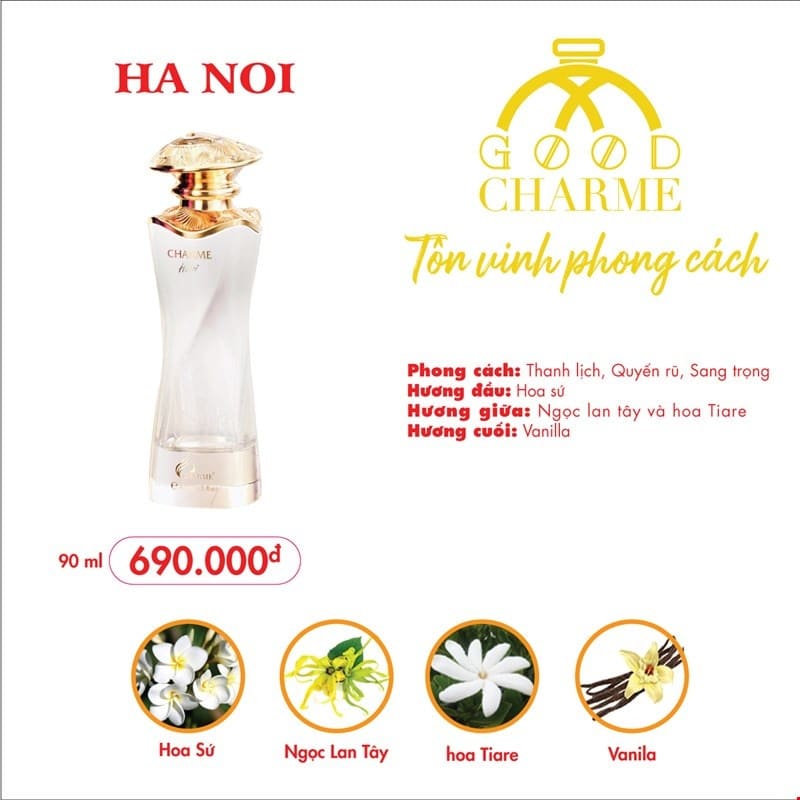 Nước hoa Charme Ha Noi 90ml mùi nữ PunHuynh